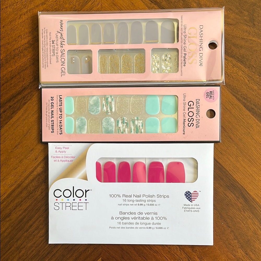 Color Street & Dashing Diva Nail Polish Strips Set! TAKE ALL 3!!